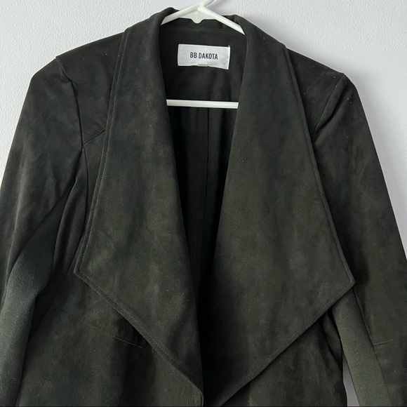 🍉 BB Dakota Wade Black Faux Suede Jacket XS - Picture 11 of 16